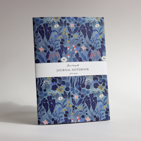 Blue Grey Floral