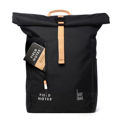 Pitch Black Rolltop Backpack