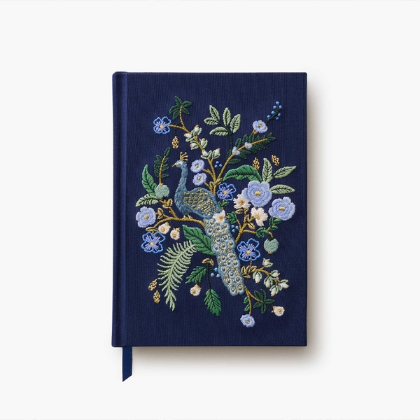 Besticktes Journal | Pfau